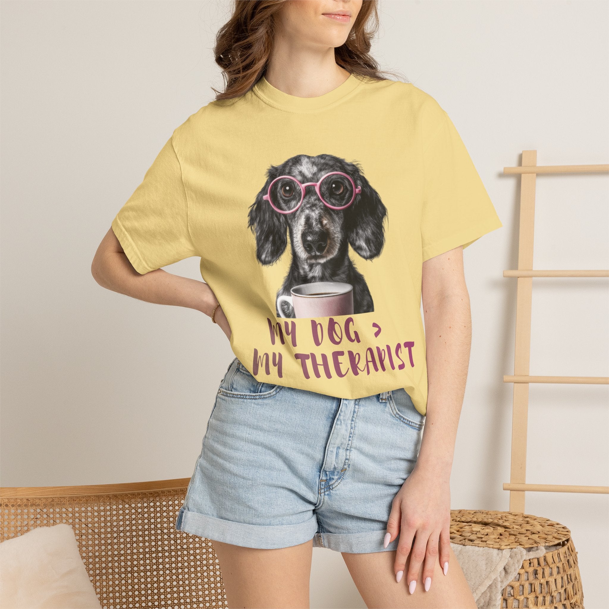 Funny Dog Lover T-Shirt – My Dog Is My Therapist | Cute Gift for Dog Owners
