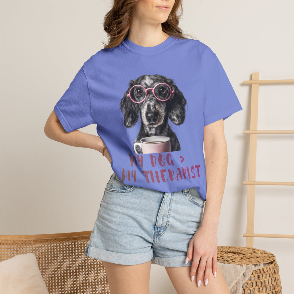 Funny Dog Lover T-Shirt – My Dog Is My Therapist | Cute Gift for Dog Owners