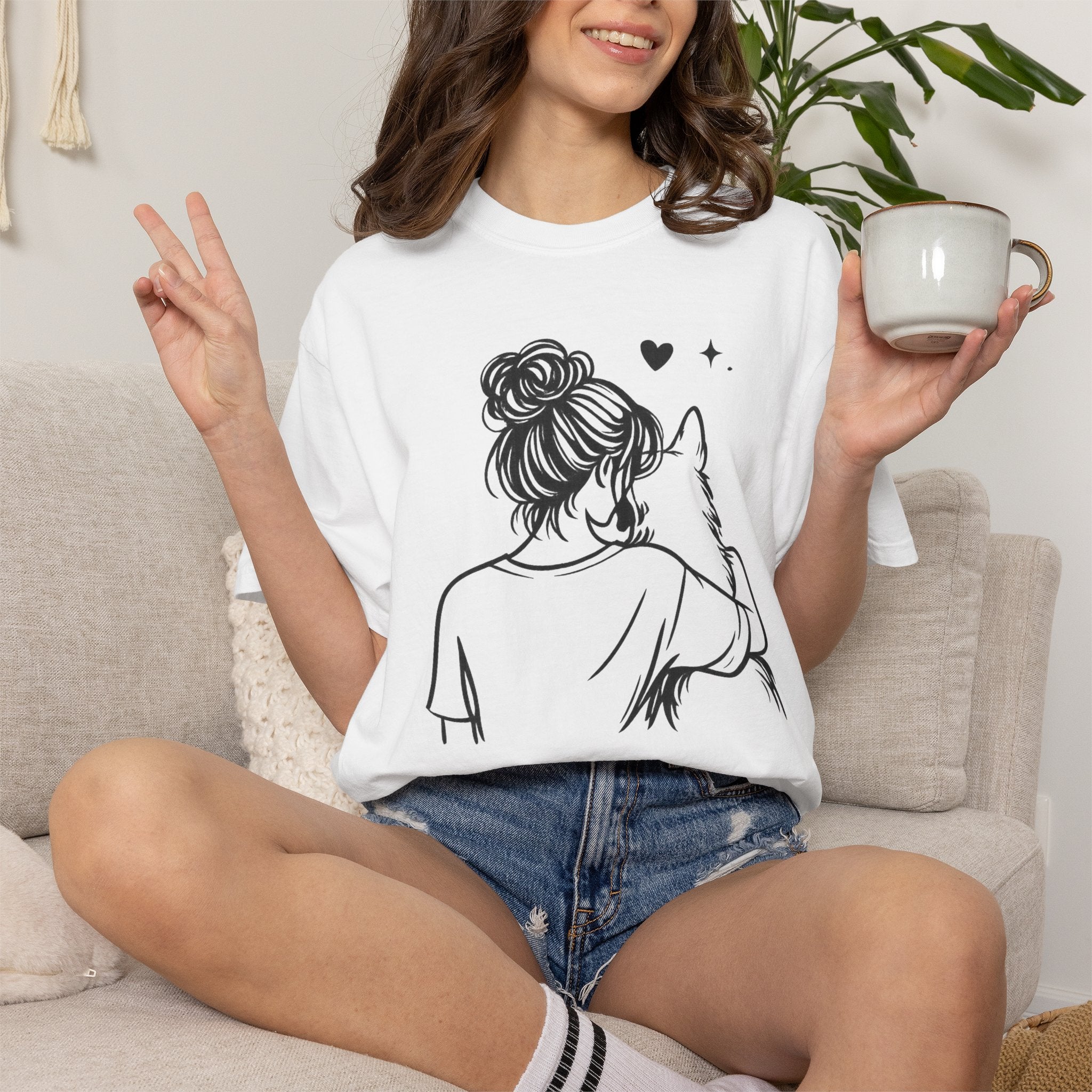 Sorry I’m Late I Didn’t Want to Leave My Dog T-Shirt | Funny Dog Lover Shirt | Cute Pet Owner Gift | Unisex Comfort Colors 1717